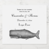 ヴィンテージ19センチュリークジラスケッチ ビールラベル (シングルラベル)