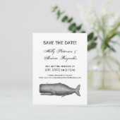 ヴィンテージ19センチュリークジラスケッチ 案内ポストカード (スタンド正面)