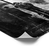 ヴィンテージ19世紀の都市通りB&W写真 ポスター (角)