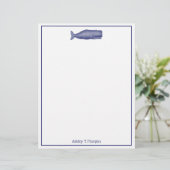 ヴィンテージ19世紀スタイルクジラ#1 Nブルー (スタンド正面)