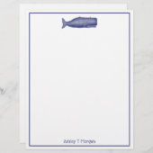 ヴィンテージ19世紀スタイルクジラ#1 Nブルー (正面/裏面)