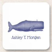 ヴィンテージ19世紀スタイルクジラ#1 Nブルー コースター (正面)