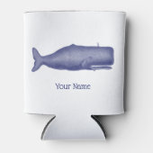 ヴィンテージ19世紀スタイルクジラ#1 Nブルー 缶クーラー (正面)