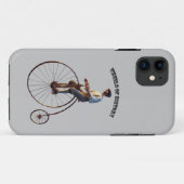 ヴィンテージ19世紀ハイホイールライダー付き自転車 Case-Mate iPhoneケース (裏面(横))