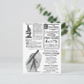 ヴィンテージ19世紀広告新聞おもしろいファブ ポストカード (スタンド正面)