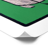 ヴィンテージ1900のゴルフウォーターカラープリント ポスター (角)