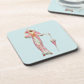 ヴィンテージ1900の女性 コースター (左側)