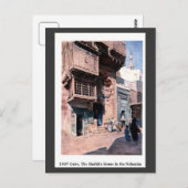 ヴィンテージ1900カイロエジプトシェイクズハウスナハジン ポストカード (正面/裏面)