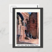 ヴィンテージ1900カイロエジプト中日祈りの言葉後 ポストカード (正面/裏面)