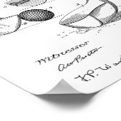 ヴィンテージ1900ゴルフクラブデザインパテントアートプリント ポスター (角)