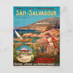 ヴィンテージ1900サンサルバドール旅行ポスター ポストカード