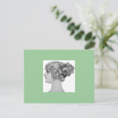 ヴィンテージ1900ヘアスタイルはがき ポストカード (スタンド正面)