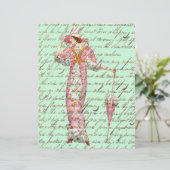 ヴィンテージ1900年の女性傘の古い脚本書 (スタンド正面)