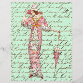 ヴィンテージ1900年の女性傘の古い脚本書