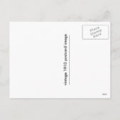 ヴィンテージ1900年ぶりのかわいい男の子と金ゴールドの時計 シーズンポストカード (裏面)