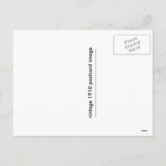 ヴィンテージ1900年ぶりのかわいい男の子と金ゴールドの時計 シーズンポストカード (裏面)