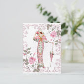 ヴィンテージ1900年代のバラ ポストカード (スタンド正面)