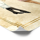 ヴィンテージ1900年代の下着ファッションイラストレーション ポスター (角)