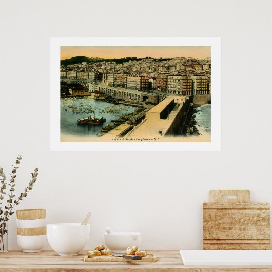 ヴィンテージ1900年代アルジェの一般見解 ポスター (キッチン)