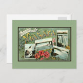 ヴィンテージ1900年代アールヌーボーナイアガラからの挨拶 ポストカード (正面/裏面)