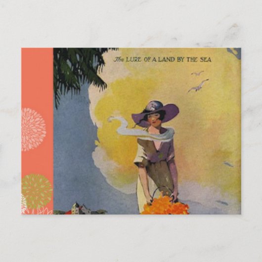 ヴィンテージ1900年代イラストレーション:海によって ポストカード (正面)