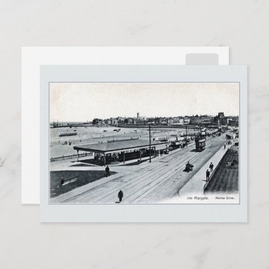 ヴィンテージ1900年代マリンドライブマーガートケントイングランド ポストカード (正面/裏面)