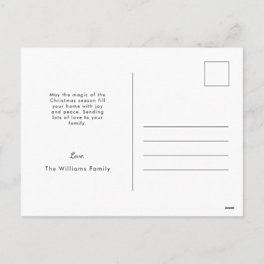 ヴィンテージ1900年代初めのクリスマスハッピーホリデー シーズンポストカード (裏面)