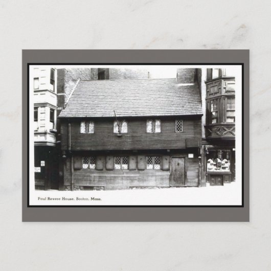ヴィンテージ1900年代Paul Revere House Boston MA写真 ポストカード (正面)