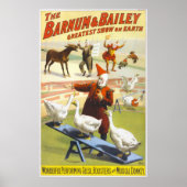 ヴィンテージ1900 Barnum & Bailey Circus Large Format P ポスター (正面)
