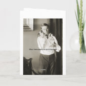 ヴィンテージ1900 PHOTO TELEPHONE MAN誕生日カードおもしろい カード (裏面)