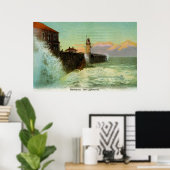 ヴィンテージ1900sハートルプールザ・ライトハウス ポスター (ホームオフィス)