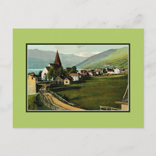 ヴィンテージ1900s Voss Vossevangen Norway ポストカード (正面)