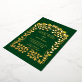 ヴィンテージ1901アールヌーボーフローラバラつる植物縁ど 箔招待状 (回転した状態)