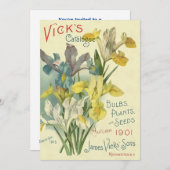 ヴィンテージ1901年Vickの種植物カタログ 招待状 (正面/裏面)