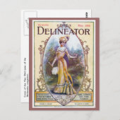 ヴィンテージ1901 Delineator Magazineカバーハガキ ポストカード (正面/裏面)