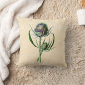 ヴィンテージ1902のスコットランド人のアザミのアンティークの野生の花 クッション (ブランケット)