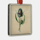 ヴィンテージ1902のスコットランド人のアザミのアンティークの野生の花 メタルオーナメント (右)
