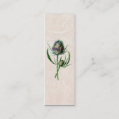 ヴィンテージ1902のスコットランド人のアザミの古い野生花 スキニー名刺 (正面)