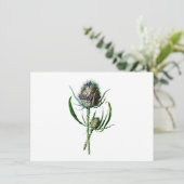 ヴィンテージ1902のスコットランド人のアザミの旧式な野生花 カード (スタンド正面)