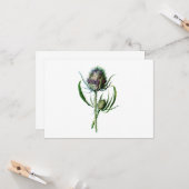 ヴィンテージ1902のスコットランド人のアザミの旧式な野生花 カード (正面/裏面インサイチュ)