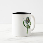 ヴィンテージ1902のスコットランド人のアザミの旧式な野生花 ツートーンマグカップ (正面右)