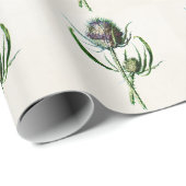 ヴィンテージ1902の古いスコットランドのアザミの野生花 ラッピングペーパー (ロールコーナー)