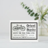 ヴィンテージ1902 Orient bicyles広告 ポストカード (スタンド正面)
