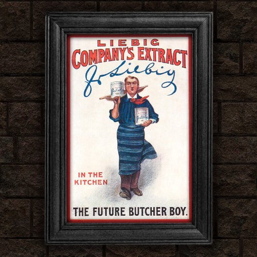 ヴィンテージ1903 Liebig Extract Butcher Boyポスター ポスター
