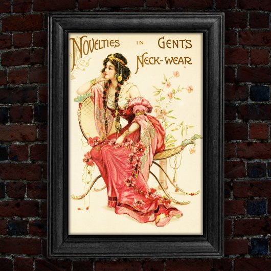 ヴィンテージ1904ネック衣服ノベルティトレードカード ポスター
