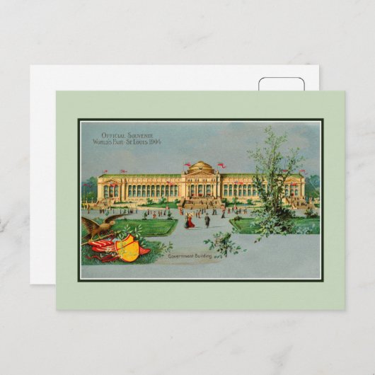 ヴィンテージ1904公式記念品セントルイスフェア ポストカード (正面/裏面)