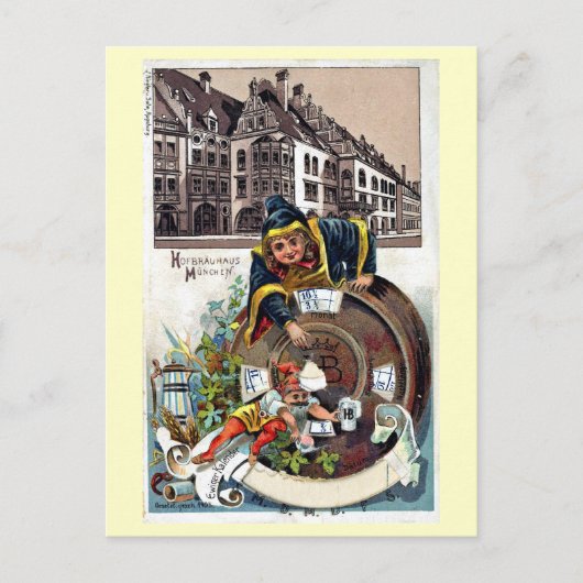 ヴィンテージ1905リトミュンヘンホフブラウハウス ポストカード (正面)