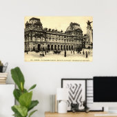 ヴィンテージ1905ルーブル,パリ,フランス ポスター (ホームオフィス)