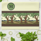 ヴィンテージ1905芸術工芸品スタイルオークランドスケープ キッチンタオル (折り畳み)