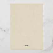 ヴィンテージ1906雪のクリスマス金ゴールド 箔シーズンカード (裏面)